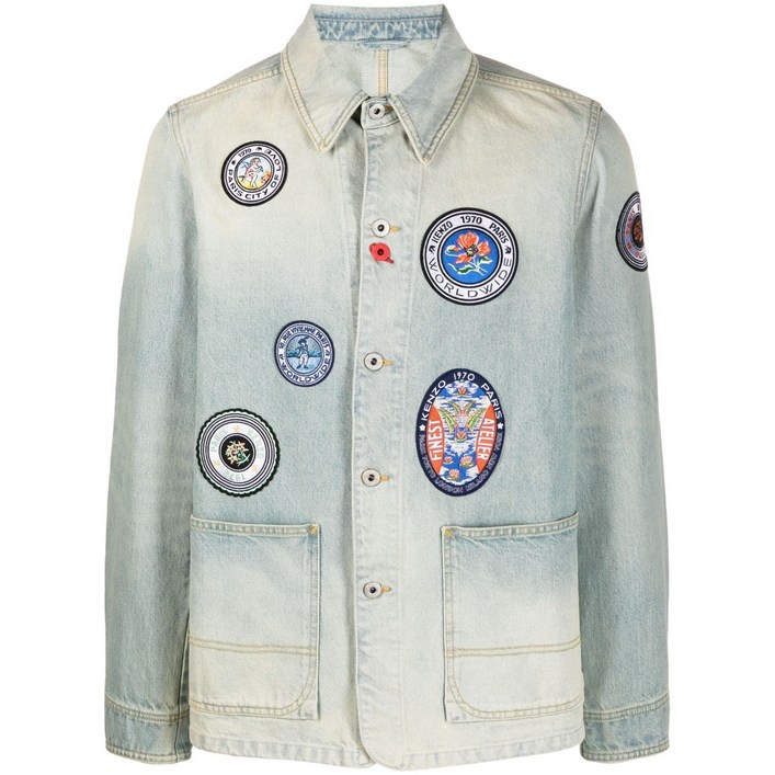 겐조 트래블 배지 데님 재킷