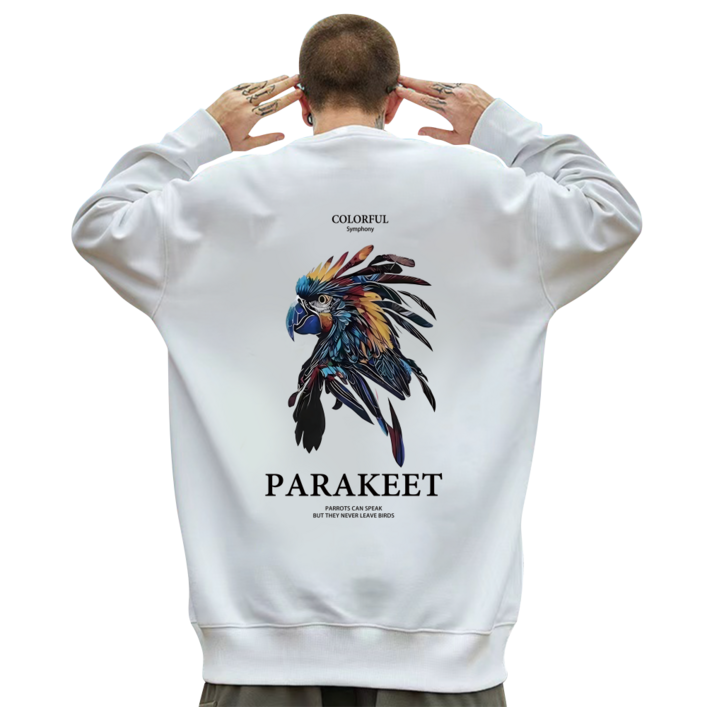 훌룰루 남자 패션맨투맨 오버핏 추동 프린팅 긴팔티 박스티