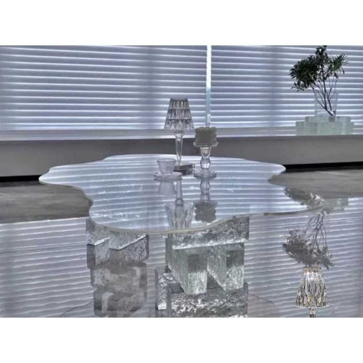 투명 아크릴 테이블 카페 북유럽 소파테이블 탁자