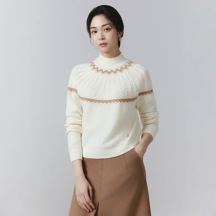 24 FW 하프넥 패턴 풀오버 ITOCZPO850 2260594