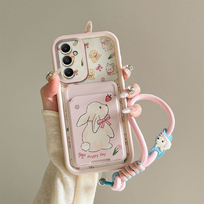 나무나라 갤럭시A24 A54 53 A34  맥스 캐릭터 카드수납 스트랩 젤리케이스 CY266