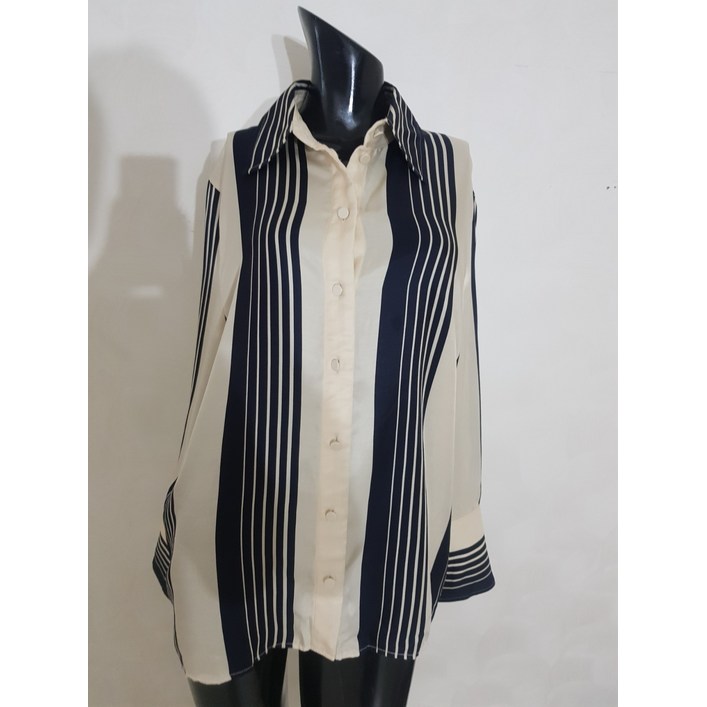 [중*고] 신상 COS 코스 배색 블라우스 77 (NB11242)