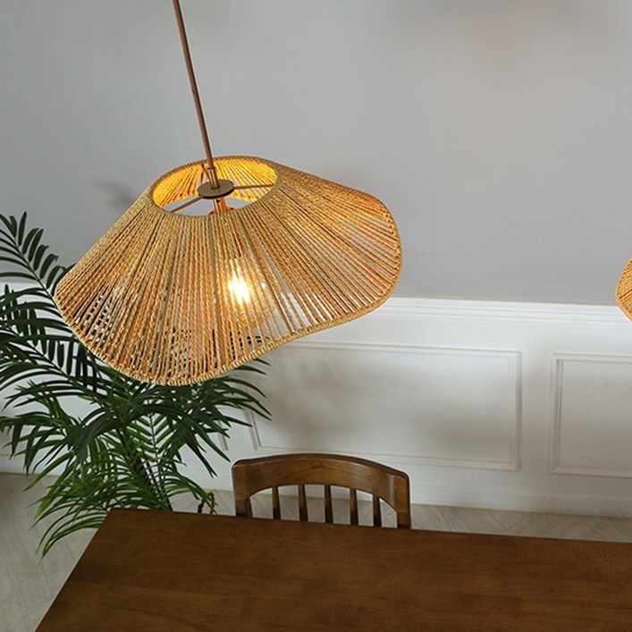 JB라탄웨이브1등 펜던트 주방 식탁 카페 인테리어조명 전구별도