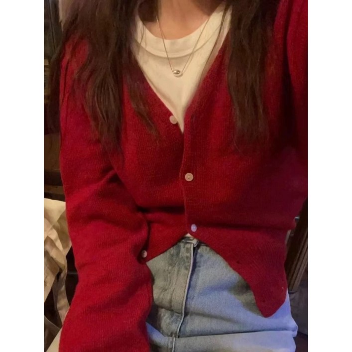 [리노브엠]데일리니트가디건 베이직 기본템 울함유 기본 베이직 가디건