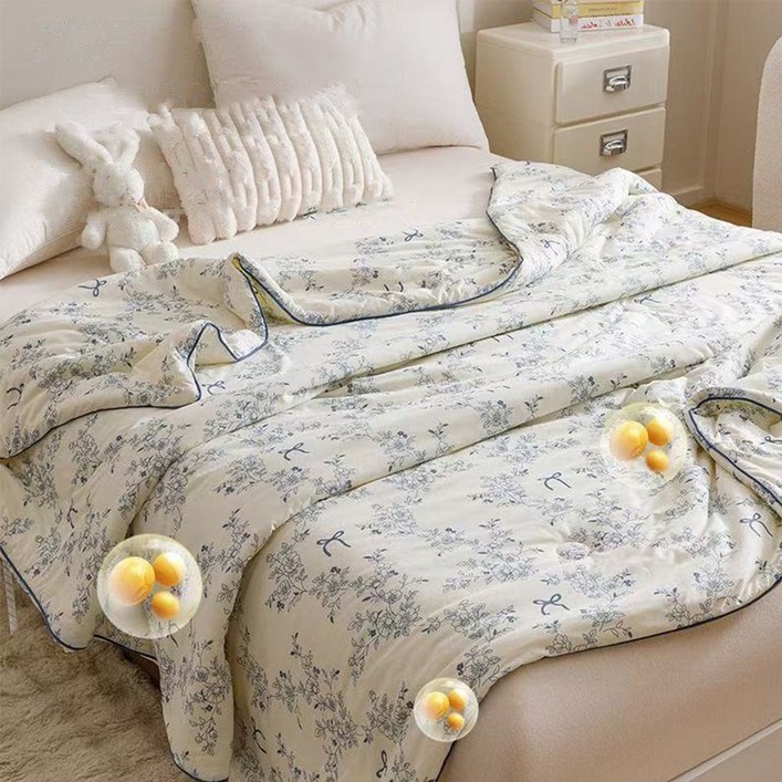 먼지없는 고밀도 순면 100 부드러운 사계절 차렵이불 여름이불