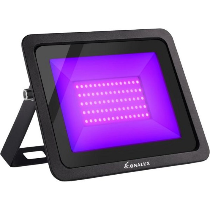 365nm 100W UV 블랙 라이트 미국 표준 플러그 앤 스위치 4.9ft 전원 코드 IP66 방수 라이트는 실내 또는 실외 야광 파티 무대 조명 바디 페인트 형광