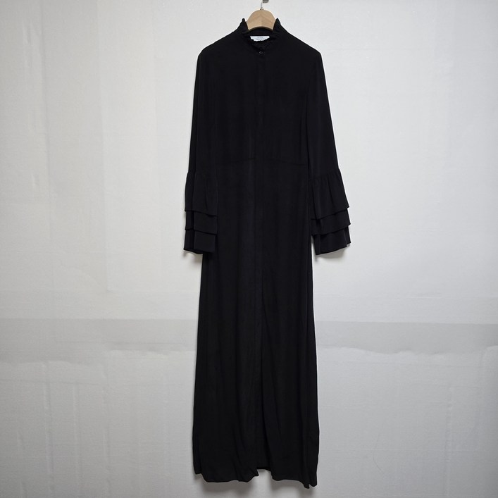 빈티지 앤아더스토리 러플 맥시 원피스 블랙S