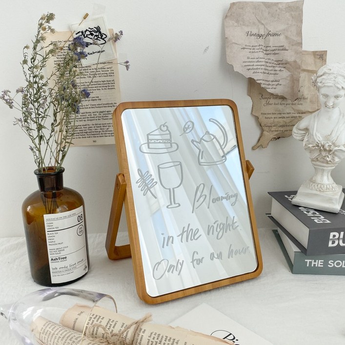 케이트가든 자체제작 원목 벽걸이 화장대 탁상 거울