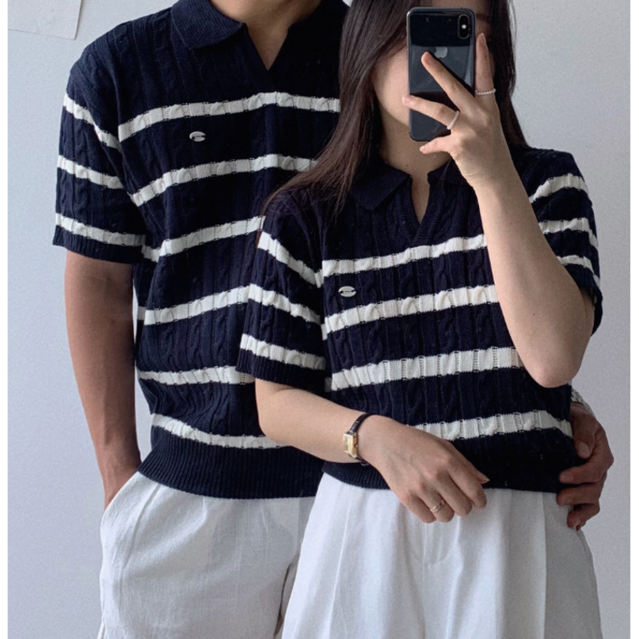 브릭스시밀러룩 커플룩 커플시밀러룩 여름커플룩 여름시밀러룩 여름옷 바다룩 해외여행룩 신혼여행룩 여름니트 니트