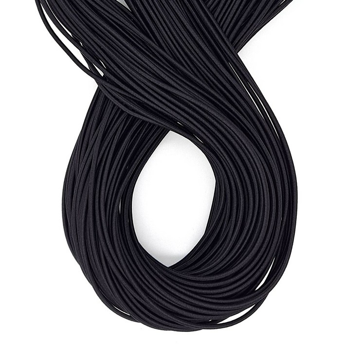 탄성로프 둥근고무줄 5미리 90미터  서원216, 1개, 블랙