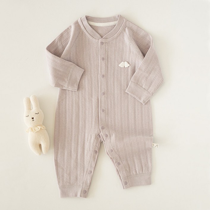 에뜨람 KC인증 순면 아기 실내 우주복 긴팔 내의 신생아 바디수트 내복 잠옷 배앓이방지 봄 여름 가을 겨울 바디슈트 출선준비물 백일