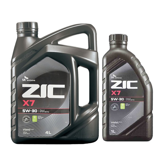 SK엔무브 지크 ZIC X7 5W30 4L1L 5리터 set SK엔무브 지크 ZIC X7 5W30 4L1L 5리터 set