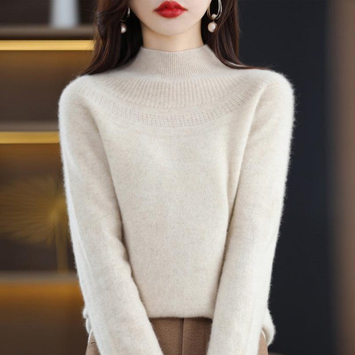[BINIWU]가을겨울 소프트 펀칭 라운드 모던 니트