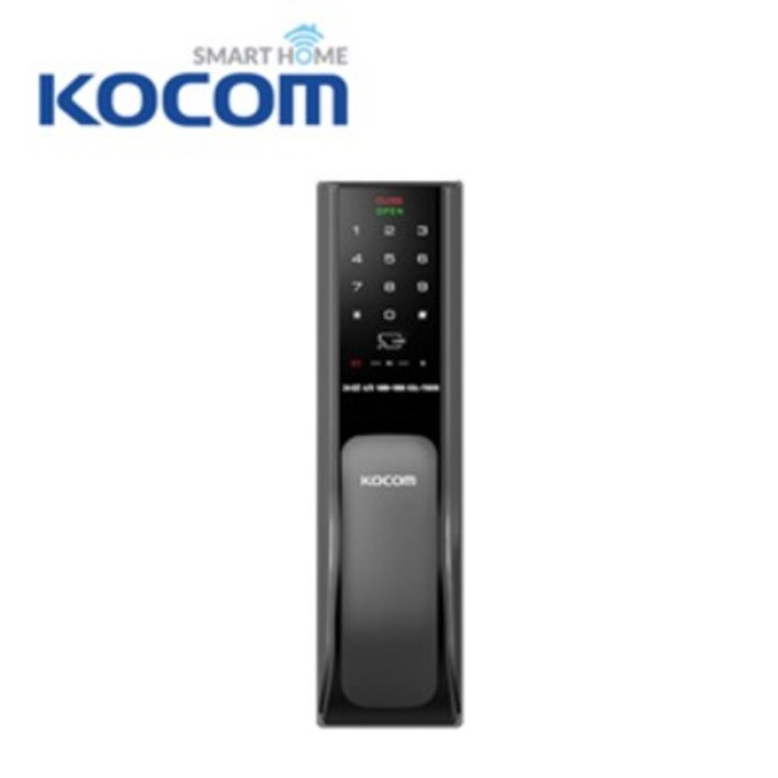 코콤 미니 푸시풀 주키 KDL-7500SK (블랙) 3way 무타공 도어락 비밀번호 카드키 셀프설치
