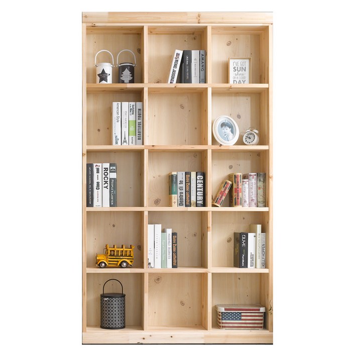 피카소 원목책장24T 서재 연구실 거실 아이방 공부방 5단책장 삼나무책장