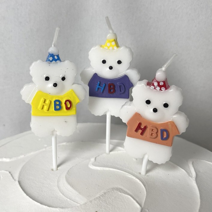 곰돌이 HBD 생일초 케이크초 생일파티
