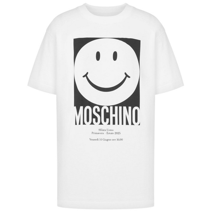 모스키노 로고 프린트 코튼 티셔츠