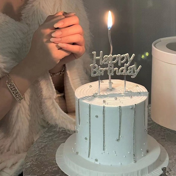 큐빅 생일 케이크토퍼케익초 세트 큐빅 생일 케이크토퍼케익초 세트