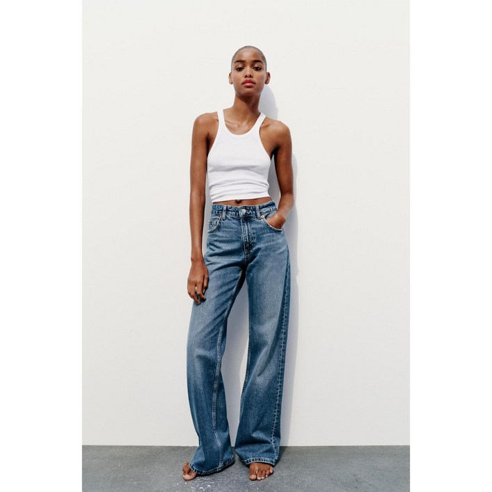 ZARA 자라 미드라이즈 풀 렝스 진 6688034  6688034