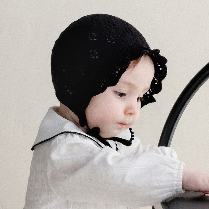 해피프린스 리브 니트 아기 보넷