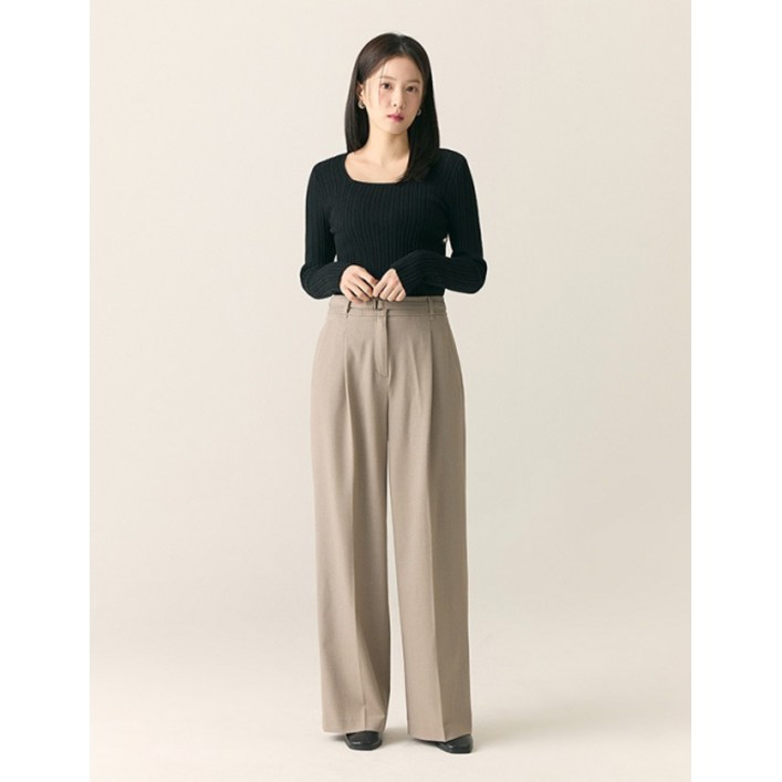 로엠 여성용 벨티드 와이드 슬랙스