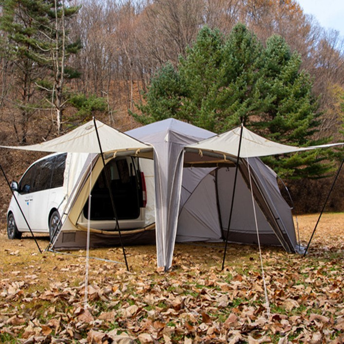 제드 오토듀얼팔레스EX 확장플라이 세트 차박 도킹텐트 투싼~스타리아 도킹 크림