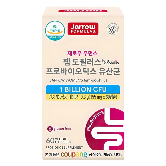 재로우 우먼스 펨 도필러스 프로바이오틱스 유산균, 60정, 1개
