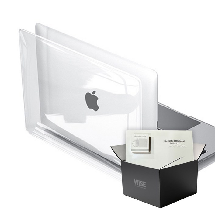 와이즈 맥북에어 13인치 M2 투명 하드 케이스  어댑터 케이스 A2681M2, 1개