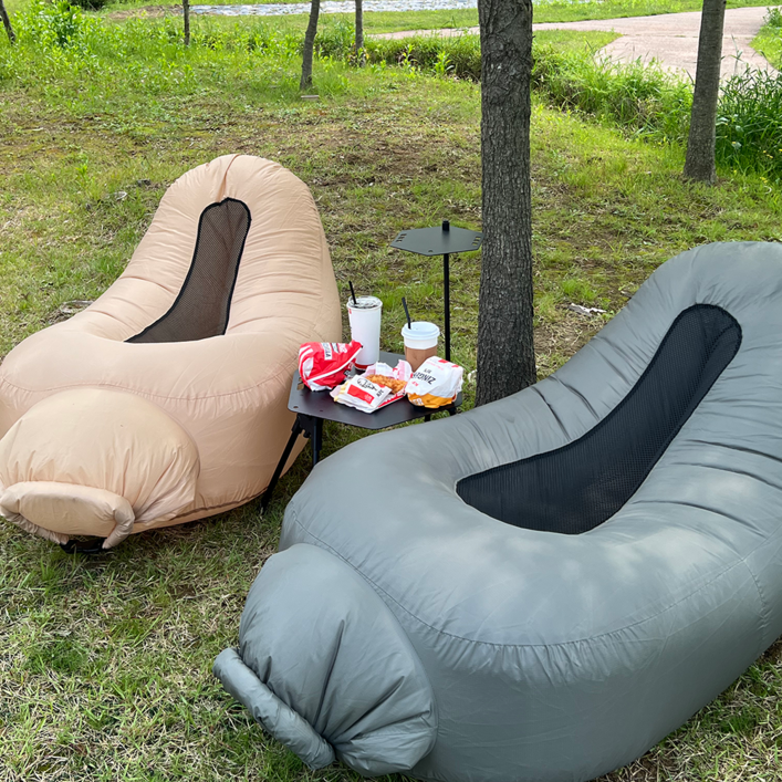 에어 베드 소파 침대 빈백 피크닉 캠핑 야외 매트, 카키