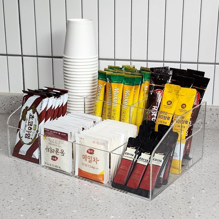 투더 탕비실 정리함 아크릴 보관케이스 7칸