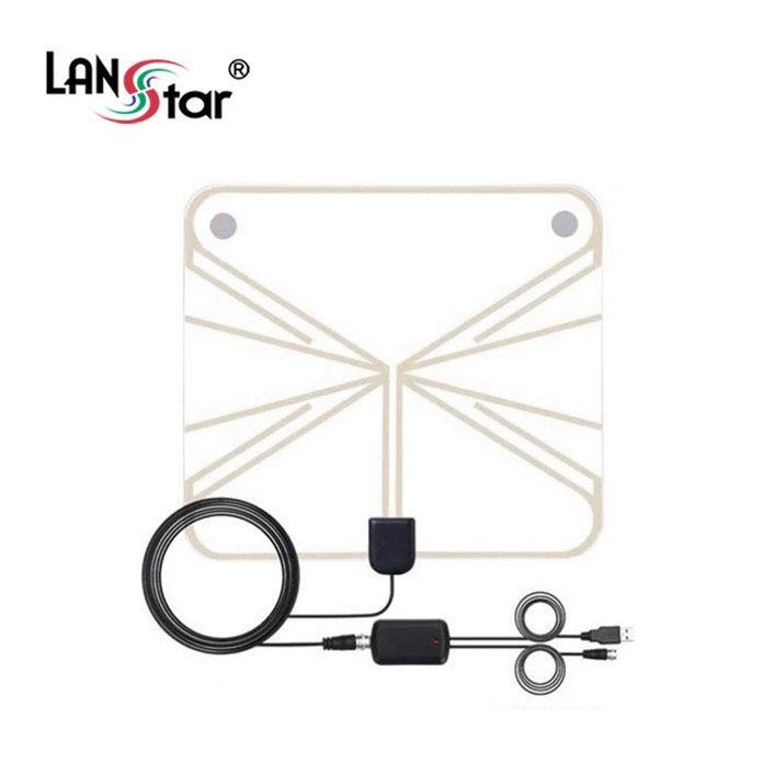 랜스타 디지털 TV 안테나 UHD 지상파 실내 수신기증폭기 세트