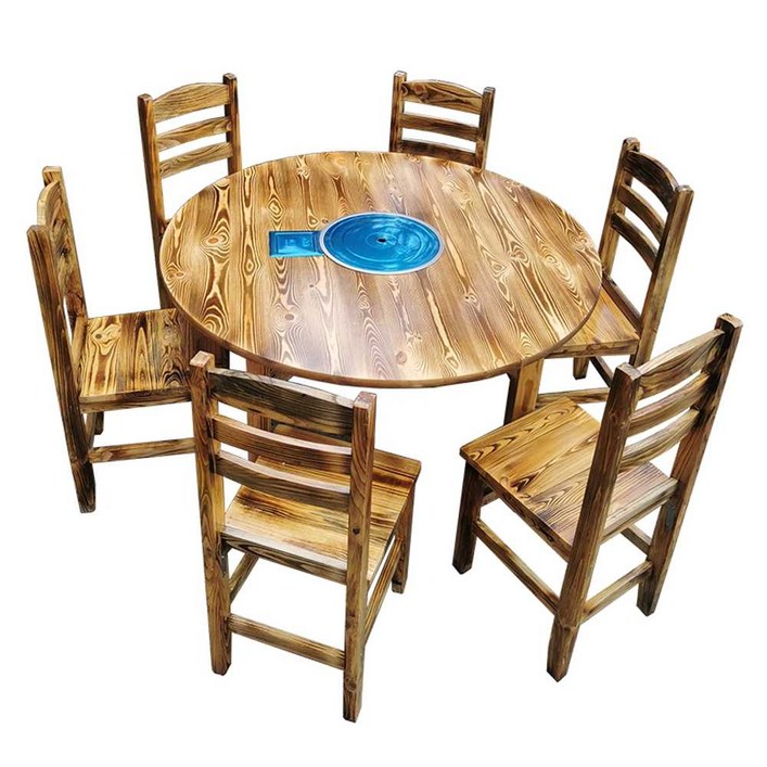 부탄가스테이블 원형 입식 버너 가스 업소용 불판상 식탁테이블 접이식식탁, 1.3m 원탁평면 전기레인지 2200W 표준