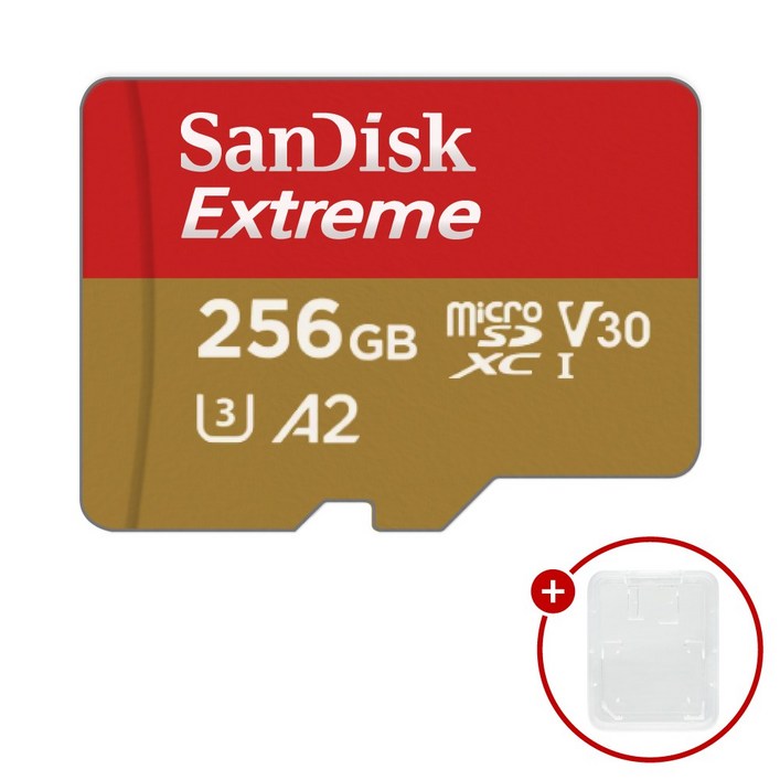 샌디스크 마이크로SD카드 Extreme 익스트림 SDSQXA + SD카드 케이스