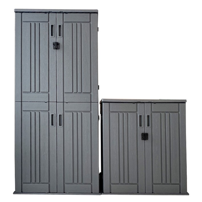 레드와이 조립식창고 플라스틱창고 선반포함세트 야외 간이 농막 소형 미니 이동식 보관함