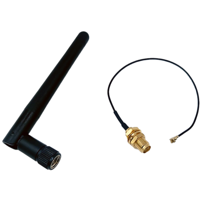 2DBi 무선 와이파이 안테나세트 2.4GHz 블루투스 와이파이 안테나 IPEX to SAM 케이블