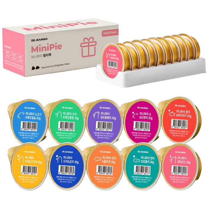 공식몰닥터맘마 미니파이 강아지 고양이 습식 캔 간식 30gx10캔