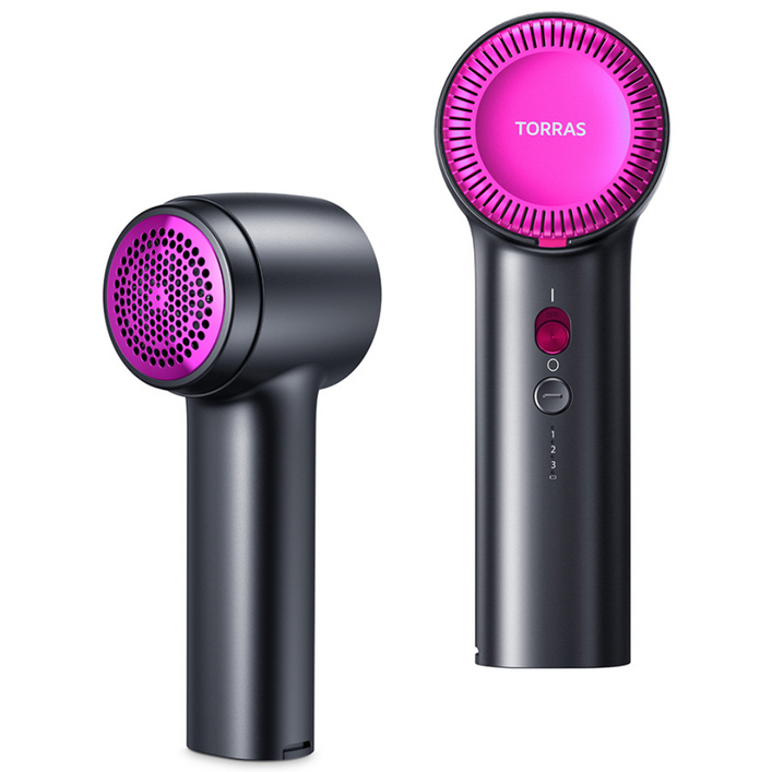 토라스 보풀제거기 프리미엄 6중날 세탁소 전문가용 충전식 보플제거, 다크그레이 (핑크) RA018