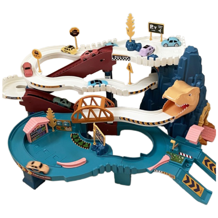 베비몽 다이노 주차타워 장난감 자동차, 1개