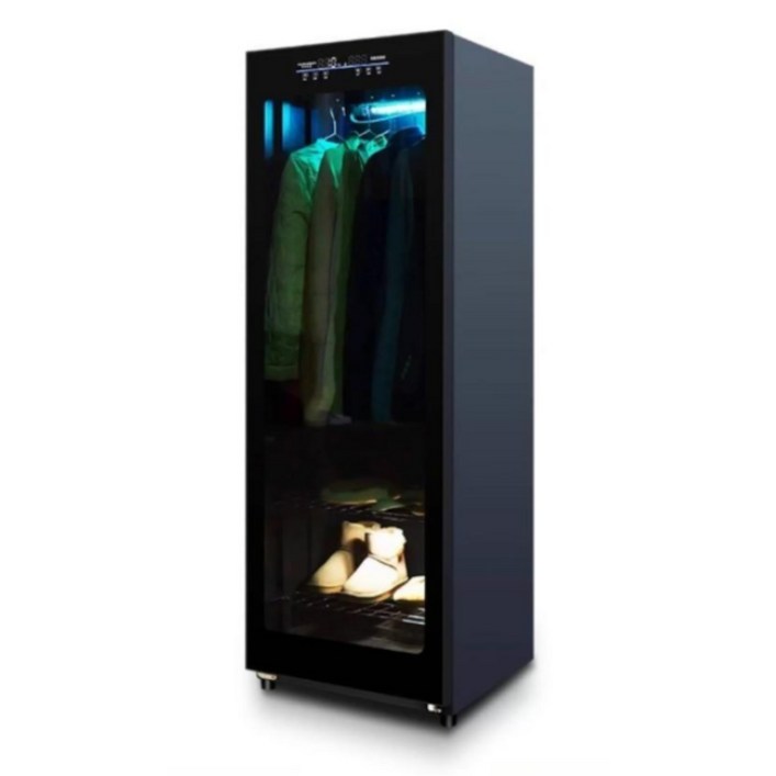 클레니온 저소음 스타일러 에어다리미 UV살균 가정용 신발 의류관리기, 블랙, 400L