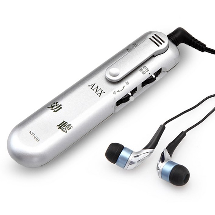 일본산 음성증폭기 소리 청력보조기 이어폰 포켓클립형