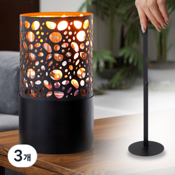 JHY DESIGN 불멍 미니화로 난로 불무드 에탄올램프 29.5cm, 3개