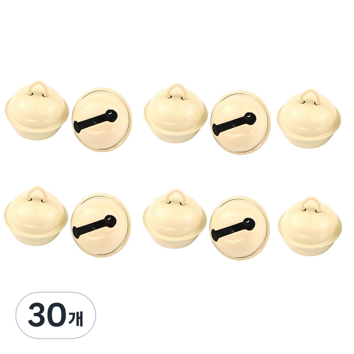 컬러방울 종 벨 크리스마스 장식, 30개, 베이지