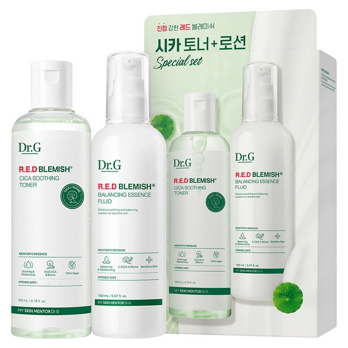 닥터지 레드 블레미쉬 시카 토너 200ml 로션 150ml 세트, 1개 닥터지 레드 블레미쉬 시카 토너 200ml 로션 150ml 세트, 1개