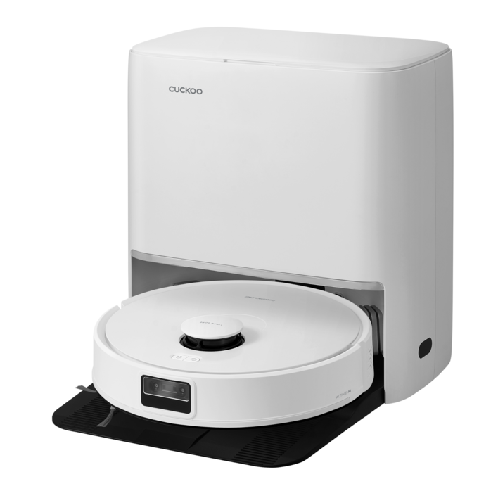 쿠쿠 파워클론 AI 올인원 스테이션 고온세척 로봇청소기 CRVC-BNLAC0520W