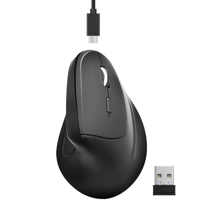 코시 충전식 버티컬 6버튼 2.4GHz DPI 4단계 무선 마우스 M4044WL, M4044WL, 블랙 코시 충전식 버티컬 6버튼 2.4GHz DPI 4단계 무선 마우스 M4044WL, M4044WL, 블랙