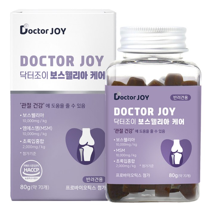 닥터조이 강아지 케어 영양제, 70정, 뼈관절강화, 1개