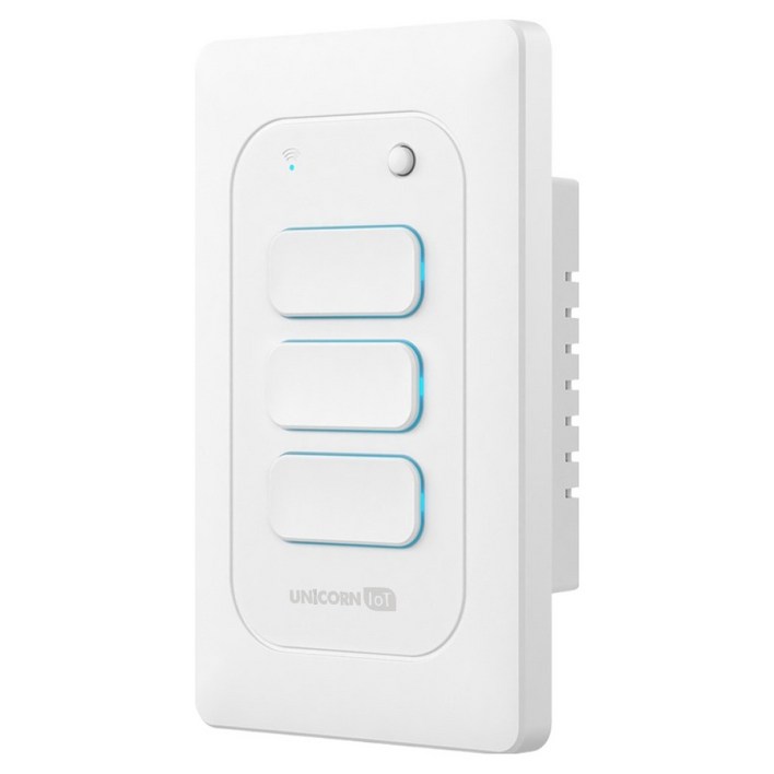 유니콘아이오티 3구 WIFI방식 무선원격제어 스마트 벽스위치 TSSW3