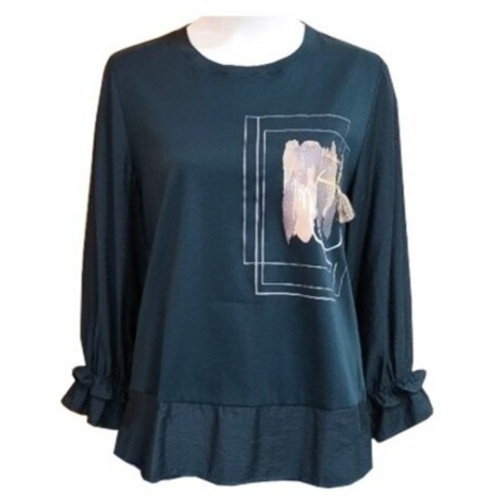 올리비아하슬러 프린팅 코팅 티셔츠 OHBFTS102