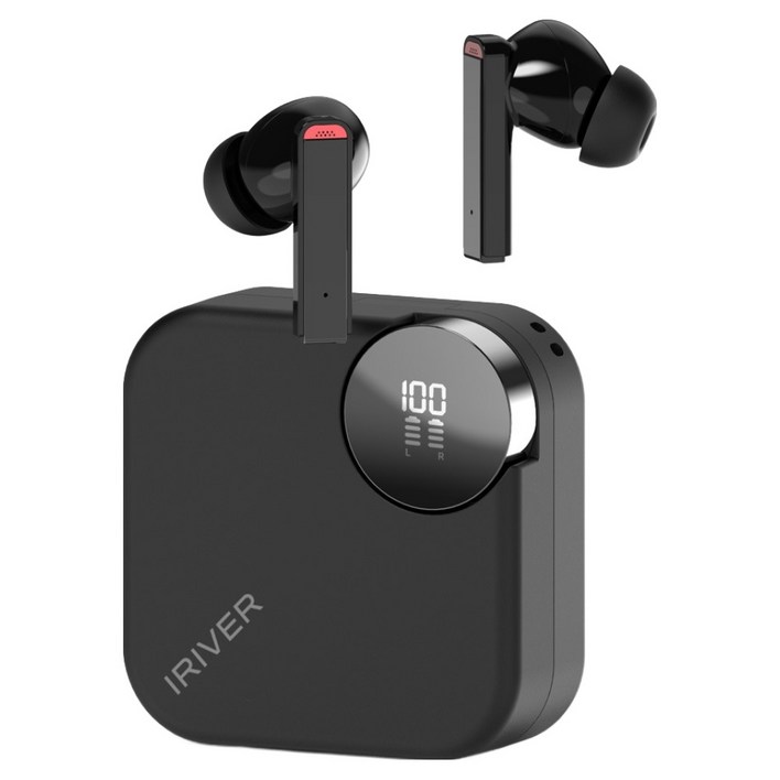 아이리버 TWS 팩트 ANC ENC 블루투스 무선이어폰, ITWS7, 블랙