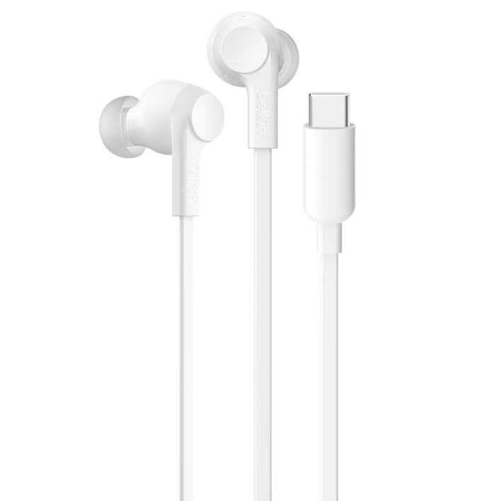 벨킨 사운드폼 USB C타입 커널형 액티브 노이즈 캔슬링 Hi Res 이어폰, 화이트, G3H0003fqWH